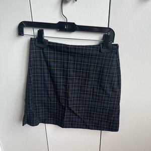 Theory Checked Mini Skirt